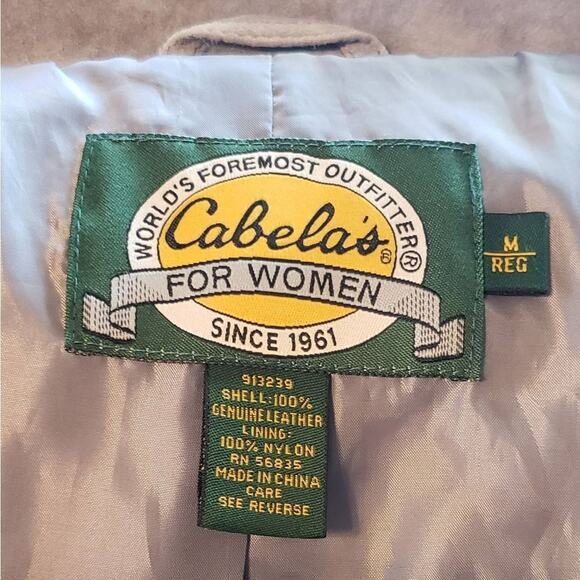 Cabelas vintage suede leather botton front blazer jacket‎ women's M reg - Picture 9 of 11